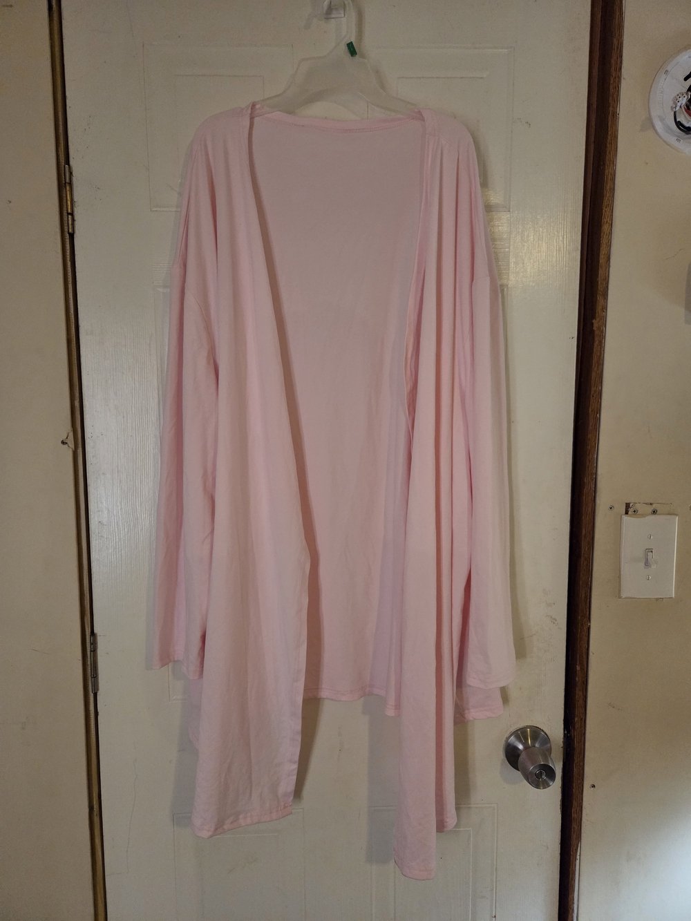 Not Rated Light Pink Draped Open-Front Robe Cardigan